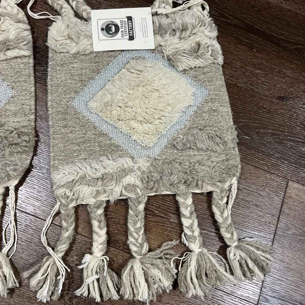 NWT west elm hand crafted mat 2 total